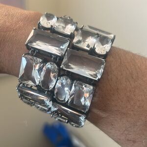 Elegant Silver Crystal Bracelets